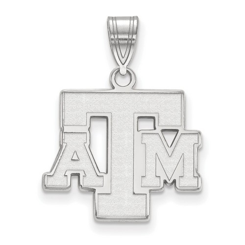 Texas A&M University Aggies Medium Pendant in Sterling Silver 2.28 gr