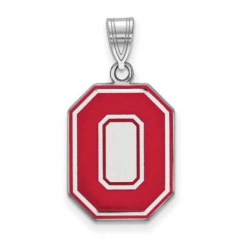 Ohio State University Buckeyes Large Pendant in Sterling Silver 2.68 gr