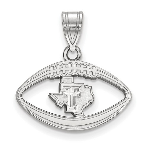 Texas Tech University Red Raiders Sterling Silver Football Pendant 1.51 gr