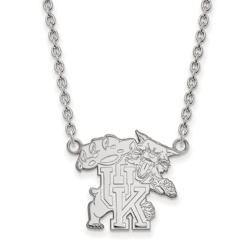 University of Kentucky Wildcats Large Sterling Silver Pendant Necklace 5.89 gr