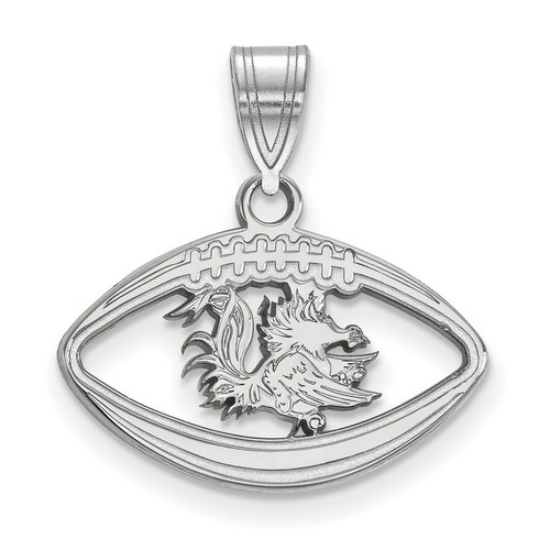 University of South Carolina Gamecocks Sterling Silver Football Pendant 1.58 gr