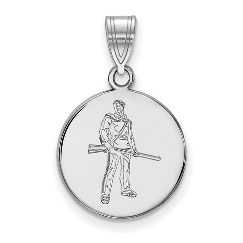 West Virginia University Mountaineers Medium Sterling Silver Disc Pendant 2.39gr