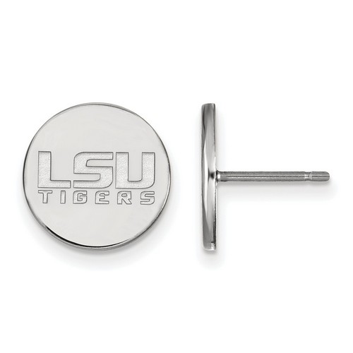 Louisiana State University LSU Tigers Sterling Silver Disc Earrings 2.15 gr