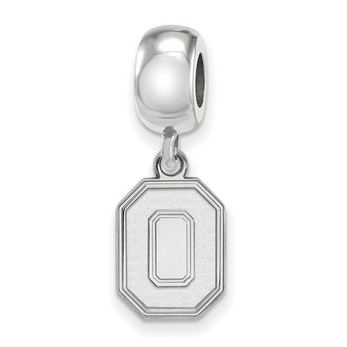 Ohio State University Buckeyes Small Dangle Bead in Sterling Silver 3.33 gr