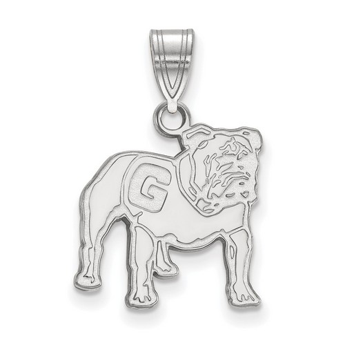 University of Georgia Bulldogs Medium Pendant in Sterling Silver 1.88 gr