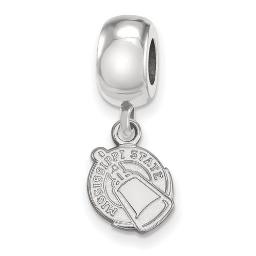 Mississippi State University Bulldogs Sterling Silver Dangle Bead Charm 2.84 gr