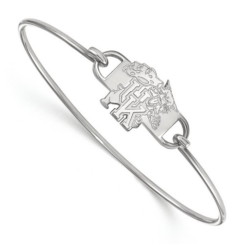 University of Kentucky Wildcats Small Center Logo Sterling Silver Wire Bangle