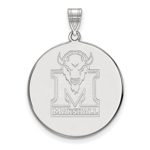 Marshall University Thundering Herd XL Disc Pendant in Sterling Silver 5.72 gr