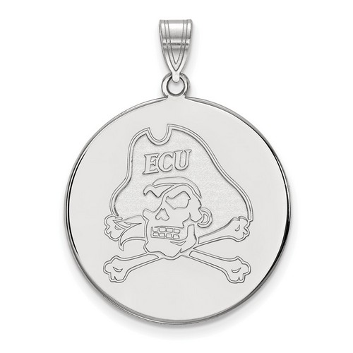 East Carolina University Pirates XL Disc Pendant in Sterling Silver 5.69 gr