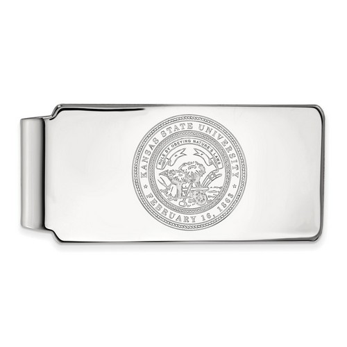 Kansas State University Wildcats Money Clip Crest in Sterling Silver 17.19 gr