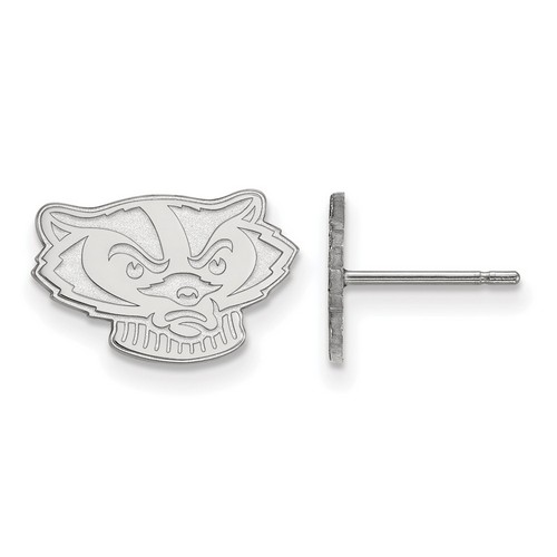 University of Wisconsin Badgers Xs Post Earrings in Sterling Silver 1.26 gr