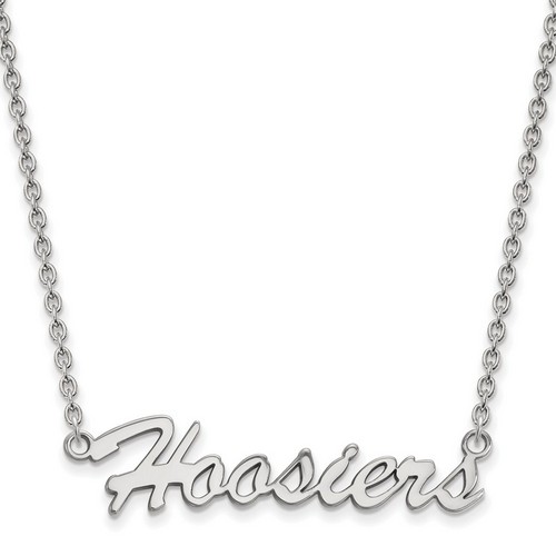 Indiana University Hoosiers Medium Pendant Necklace in Sterling Silver 5.14 gr