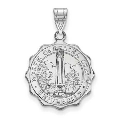 North Carolina State University Wolfpack Large Crest in Sterling Silver 2.98 gr