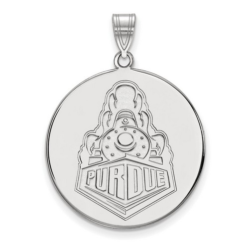 Purdue University Boilermakers XL Disc Pendant in Sterling Silver 5.67 gr