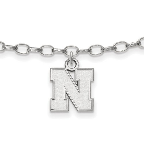 University of Nebraska Cornhuskers XS Anklet in Sterling Silver 3.16 gr