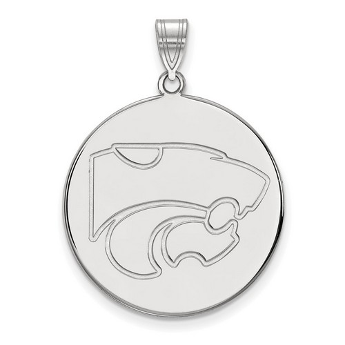 Kansas State University Wildcats XL Disc Pendant in Sterling Silver 5.92 gr
