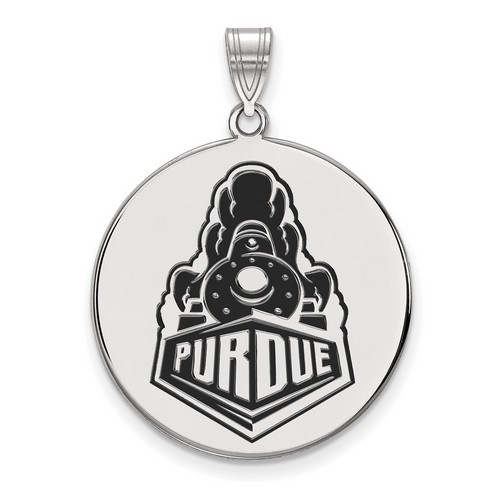 Purdue University Boilermakers XL Disc Pendant in Sterling Silver 5.63 gr