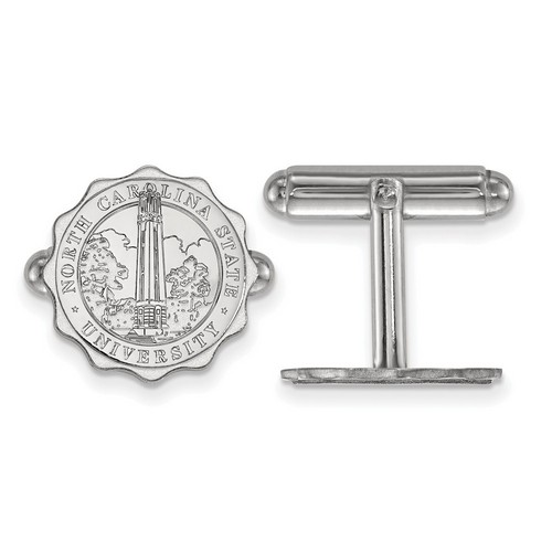 North Carolina State University Wolfpack Crest Sterling Silver Cuff Link 6.72 gr