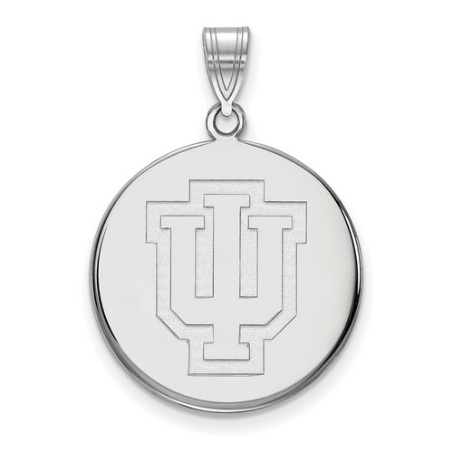 Indiana University Hoosiers Large Disc Pendant in Sterling Silver 4.27 gr