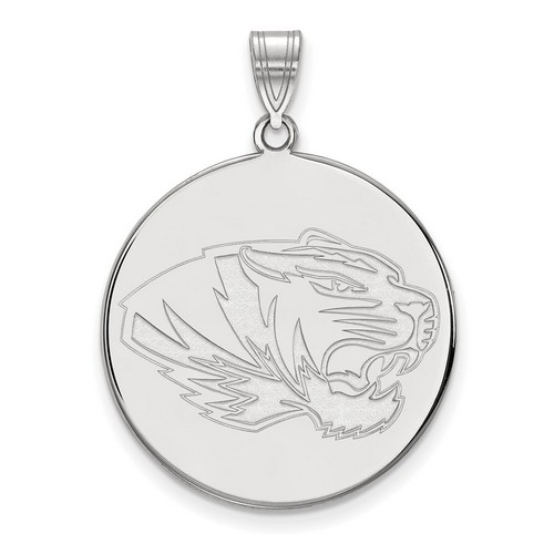 University of Missouri Tigers XL Disc Pendant in Sterling Silver 5.77 gr