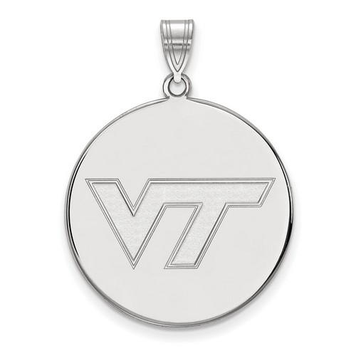 Virginia Tech Hokies XL Disc Pendant in Sterling Silver 5.83 gr