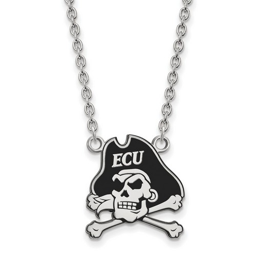 East Carolina University Pirates Large Sterling Silver Pendant Necklace 5.63 gr