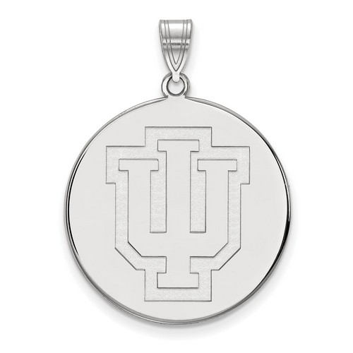 Indiana University Hoosiers XL Disc Pendant in Sterling Silver 5.66 gr