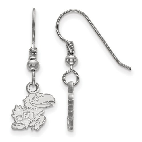 University of Kansas Jayhawks XS Dangle Earrings in Sterling Silver 1.64 gr