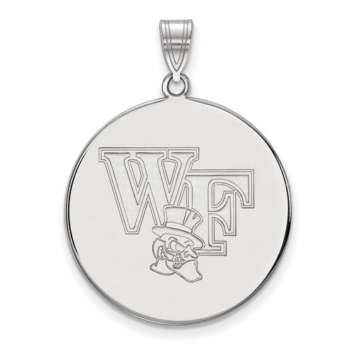 Wake Forest University Demon Deacons XL Disc Pendant in Sterling Silver 5.81 gr