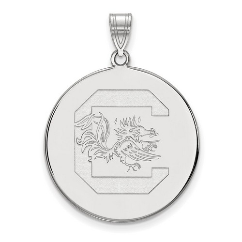 University of South Carolina Gamecocks XL Sterling Silver Disc Pendant 5.63 gr