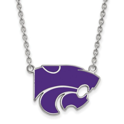 Kansas State University Wildcats Large Sterling Silver Pendant Necklace 6.55 gr