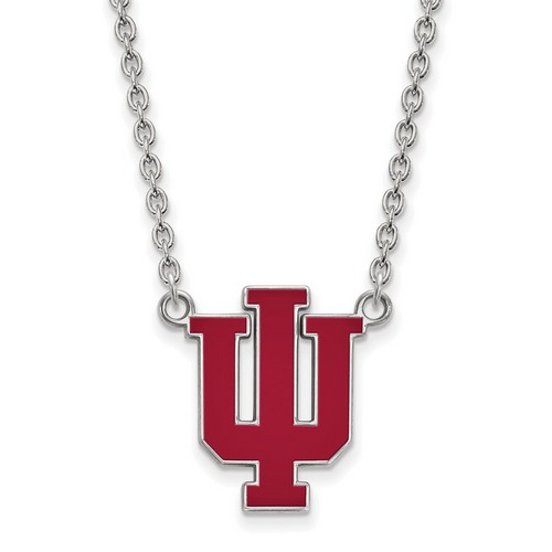 Indiana University Hoosiers Large Pendant Necklace in Sterling Silver 5.16 gr