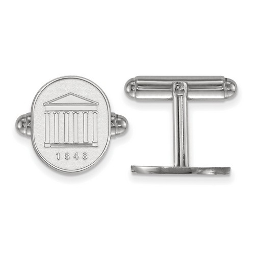 University of Mississippi Rebels Crest Cuff Link in Sterling Silver 6.20 gr