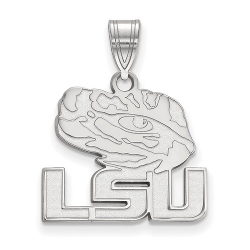 Louisiana State University LSU Tigers Medium Pendant in Sterling Silver 2.39 gr