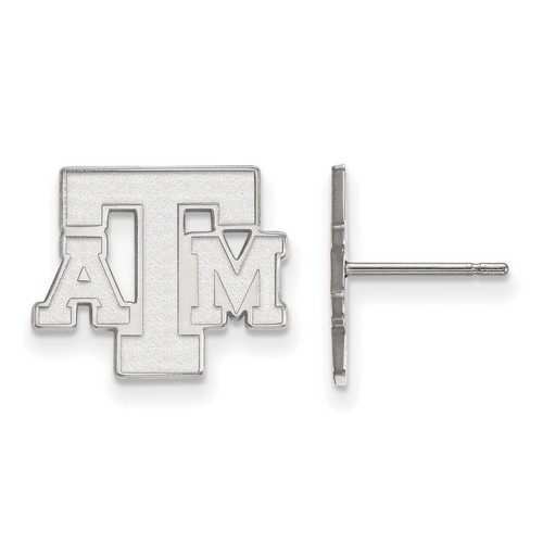 Texas A&M University Aggies Small Post Earrings in Sterling Silver 1.80 gr