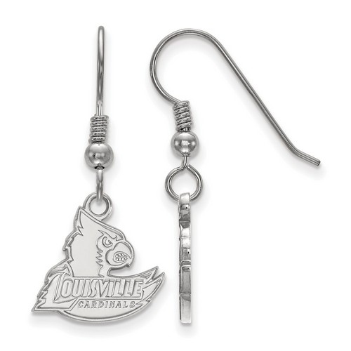 University of Louisville Cardinals Sterling Silver Dangle Wire Earrings 1.82 gr