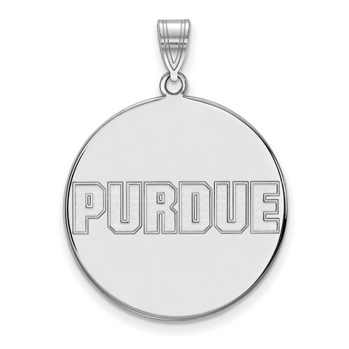 Purdue University Boilermakers XL Disc Pendant in Sterling Silver 5.68 gr