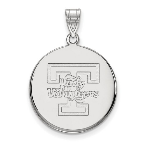 University of Tennessee Volunteers Large Disc Pendant in Sterling Silver 4.40 gr