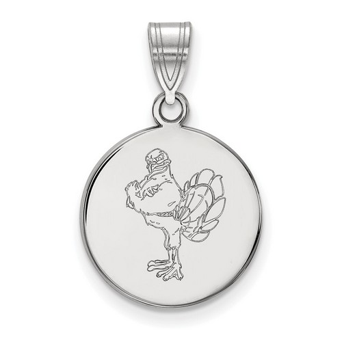 Virginia Tech Hokies Medium Disc Pendant in Sterling Silver 2.33 gr