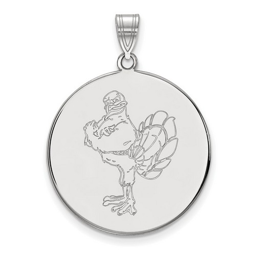 Virginia Tech Hokies XL Disc Pendant in Sterling Silver 5.81 gr