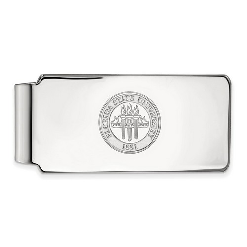 Florida State University Seminoles Money Clip Crest in Sterling Silver 17.12 gr