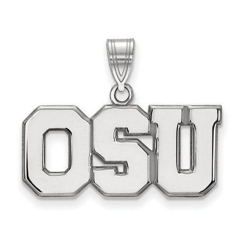 Ohio State University Buckeyes Large Pendant in Sterling Silver 3.36 gr
