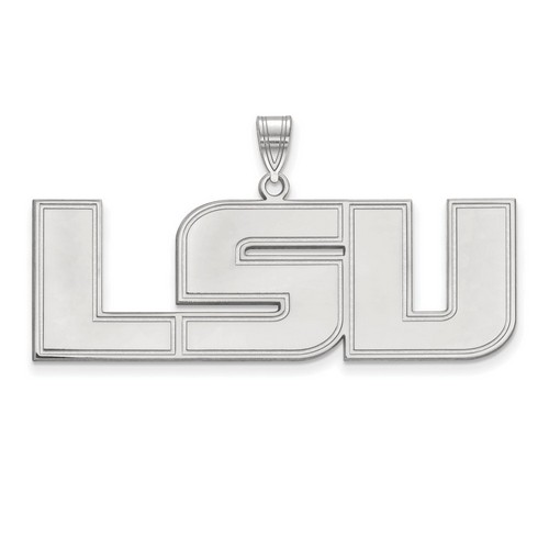Louisiana State University LSU Tigers XL Pendant in Sterling Silver 7.97 gr