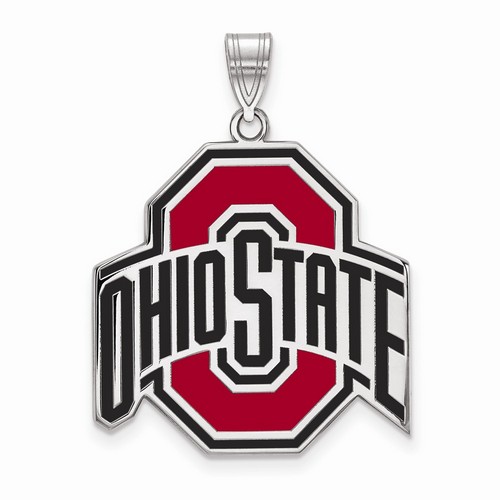 Ohio State University Buckeyes XL Sterling Silver Pendant 5.25 gr