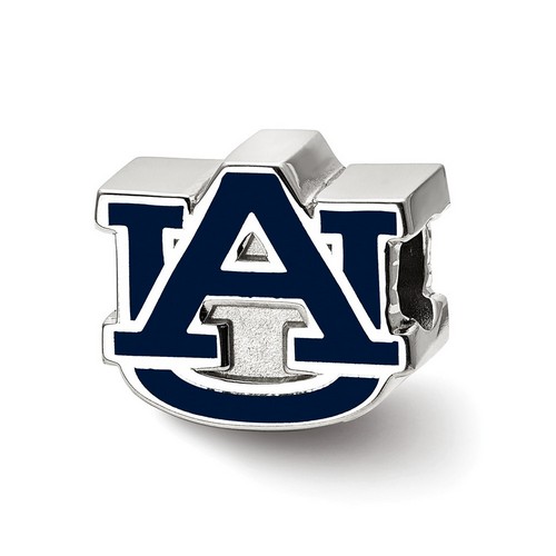 Auburn University Tigers Primary Enameled Logo Bead in Sterling Silver