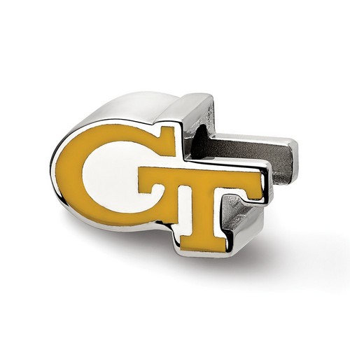Georgia Tech Yellow Jackets Logo Bead in Sterling Silver