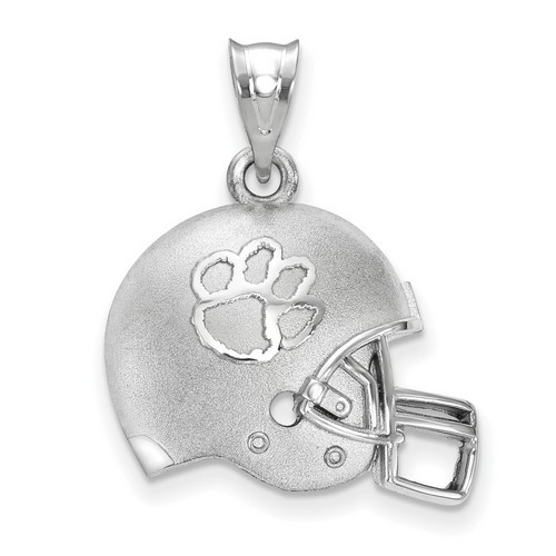 Clemson University Tigers Sterling Silver Football Helmet Logo Pendant 2.24 gr