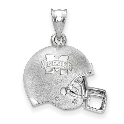 Mississippi State University Bulldogs Sterling Silver Football Helmet Pendant