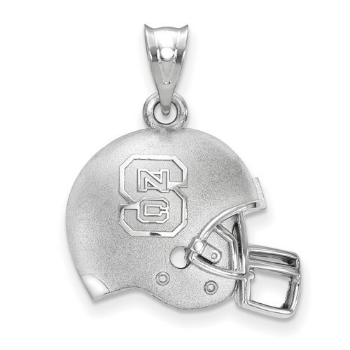 NC State University Wolfpack Sterling Silver Football Helmet Pendant 2.24 gr