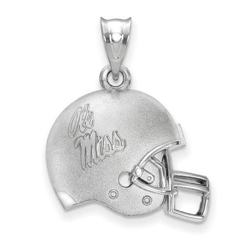 University of Mississippi Rebels Sterling Silver Football Helmet Logo Pendant
